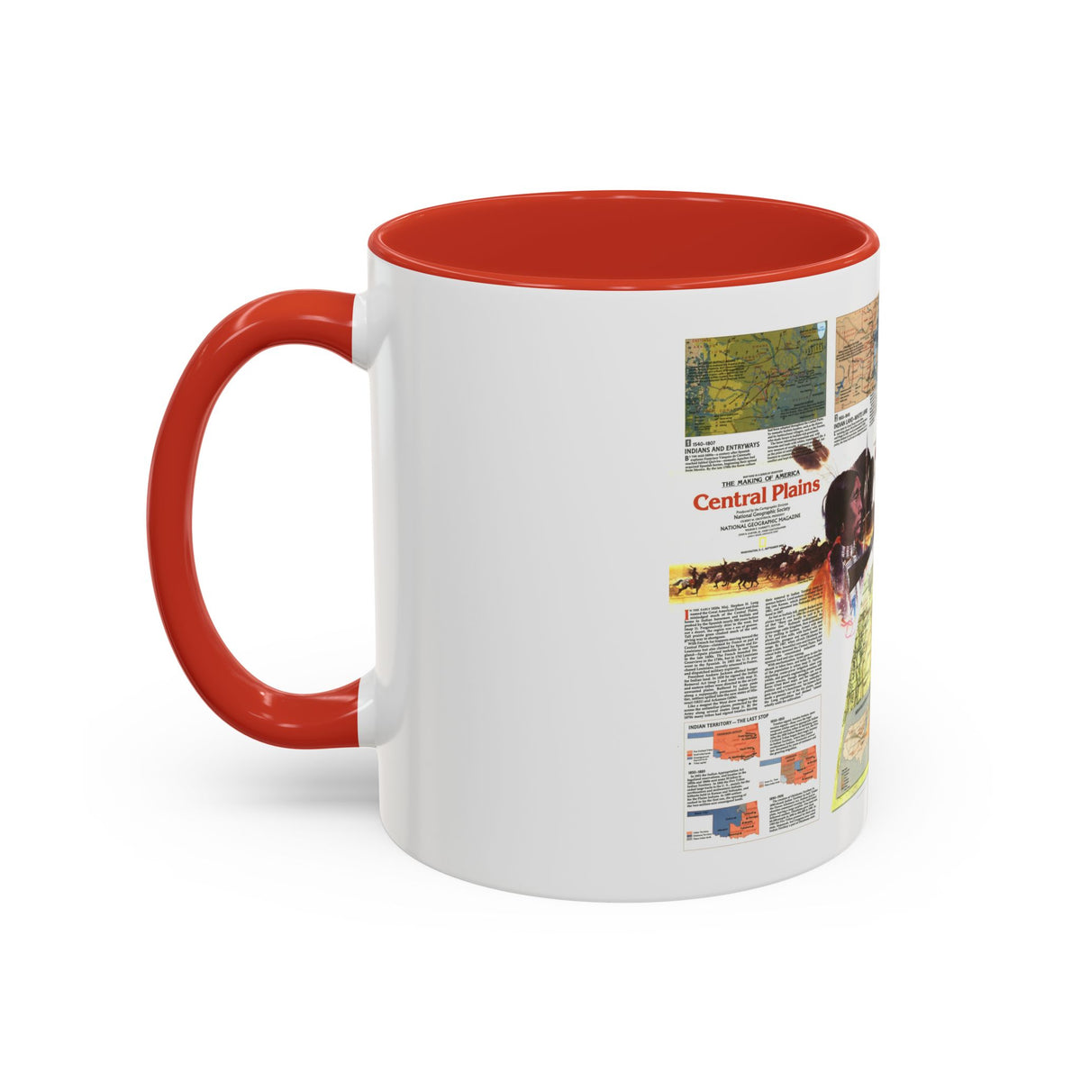 USA - Central Plains 2 (1985) (Map) Accent Coffee Mug