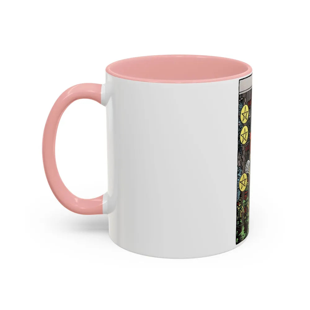 The 10 of Pentacles (Tarot Card) Accent Coffee Mug-Go Mug Yourself