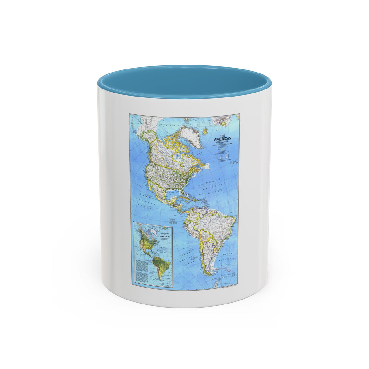 Americas, The (1979) (Map) Accent Coffee Mug