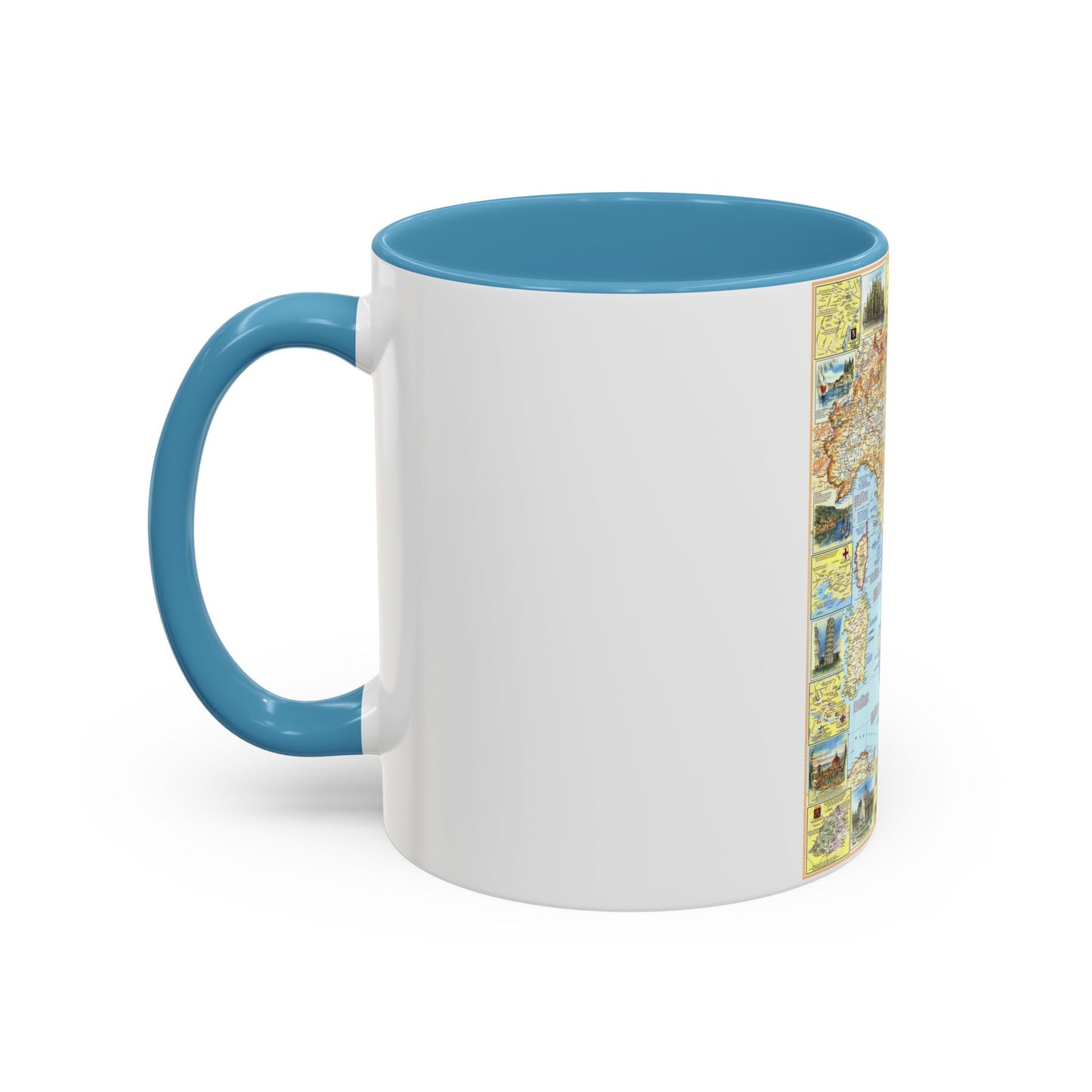 Italy - A Traveller's Map 1 (1970) (Map) Accent Coffee Mug