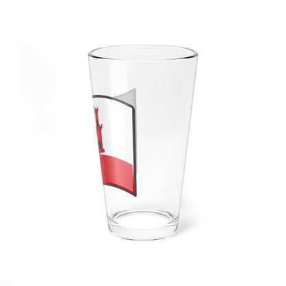 Nuvola Gibraltarian flag (United Kingdom) Pint Glass 16oz