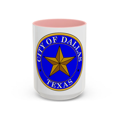 Seal of Dallas - Accent Coffee Mug