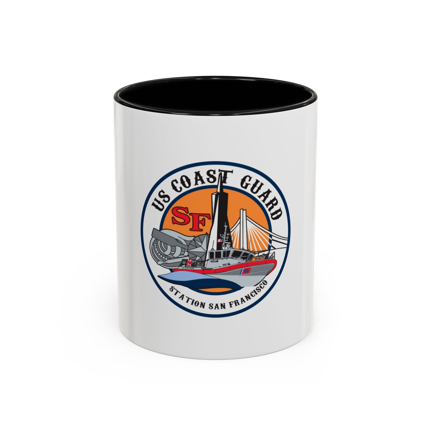 USCGS San Francisco Station (U.S. Coast Guard) Accent Coffee Mug