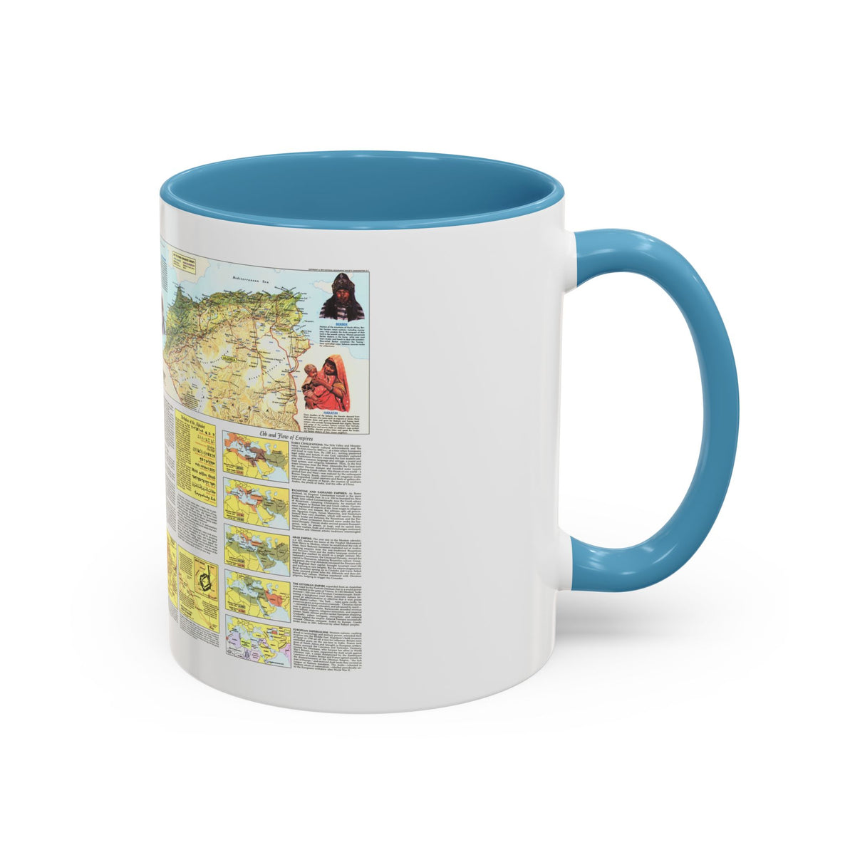Middle East - The Peoples 2 (1972) (Map) Accent Coffee Mug