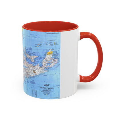 Canada - Maine, with the Maritime Provinces 1 (1975) (Map) Accent Coffee Mug