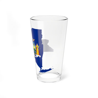 Flag map of New York 1909-2020 (United States) Pint Glass 16oz