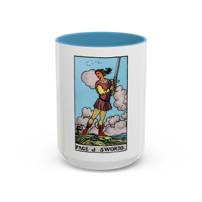 The Page of Swords (Tarot Card) Accent Coffee Mug