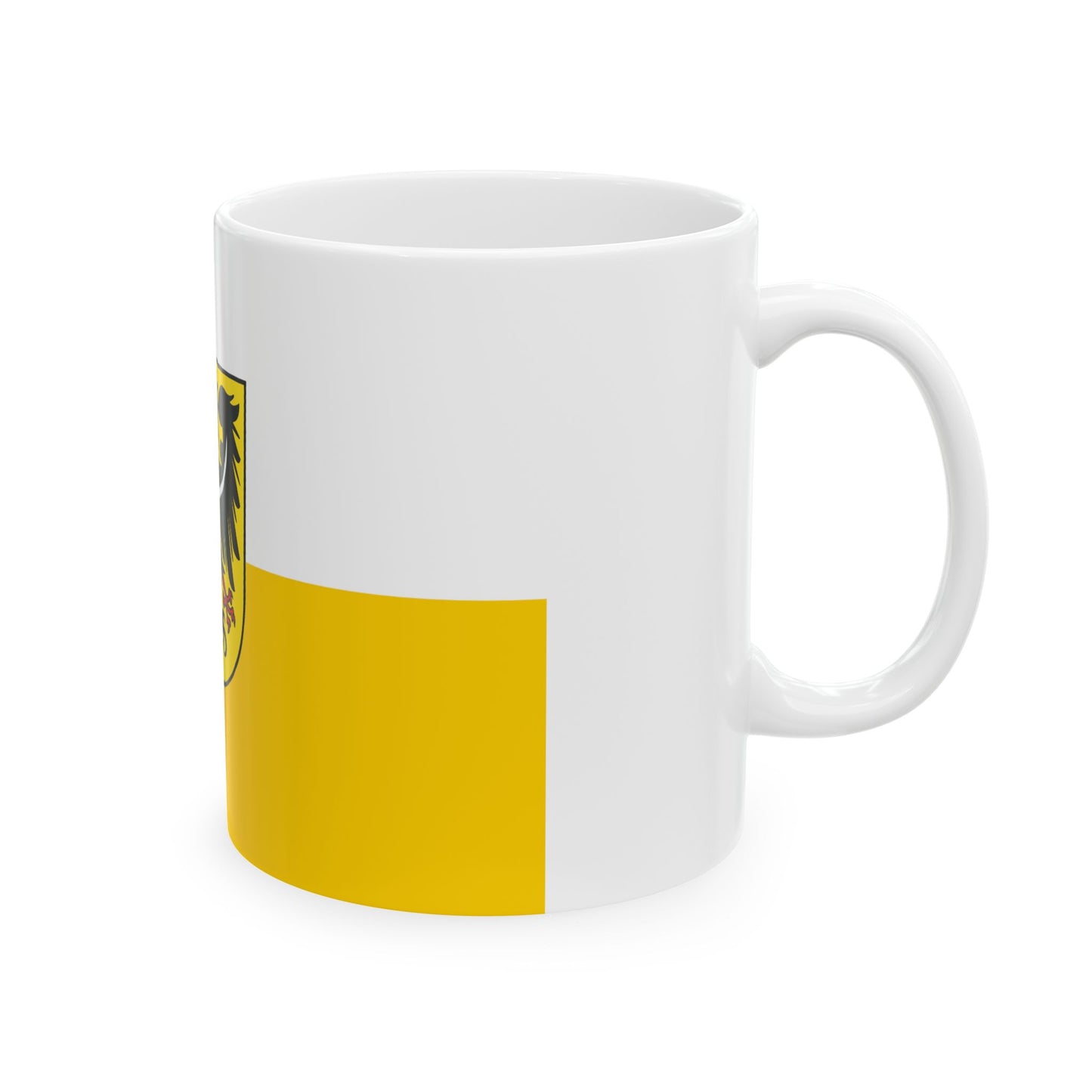 Flag of Silesia and Lower Silesia Germany - White Coffee Mug-Go Mug Yourself