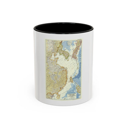 China Coast and Korea (1953) (Map) Accent Coffee Mug