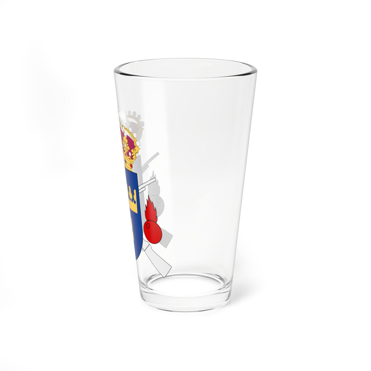 Livgrenadjärregementet vapen (Sweden) (Coat of Arms) Pint Glass 16oz