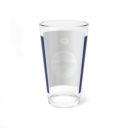 Flag of Kansas 1927-1961 (United States) Pint Glass 16oz