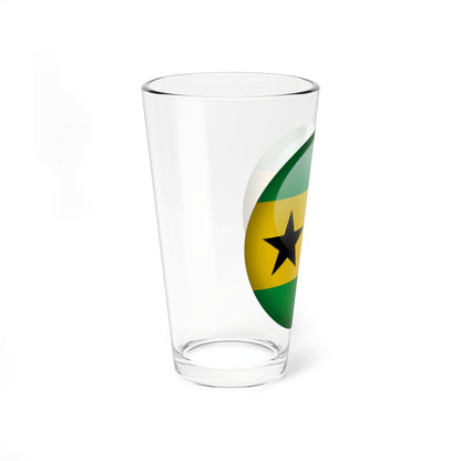Flag orb São Tomé and Príncipe Pint Glass 16oz