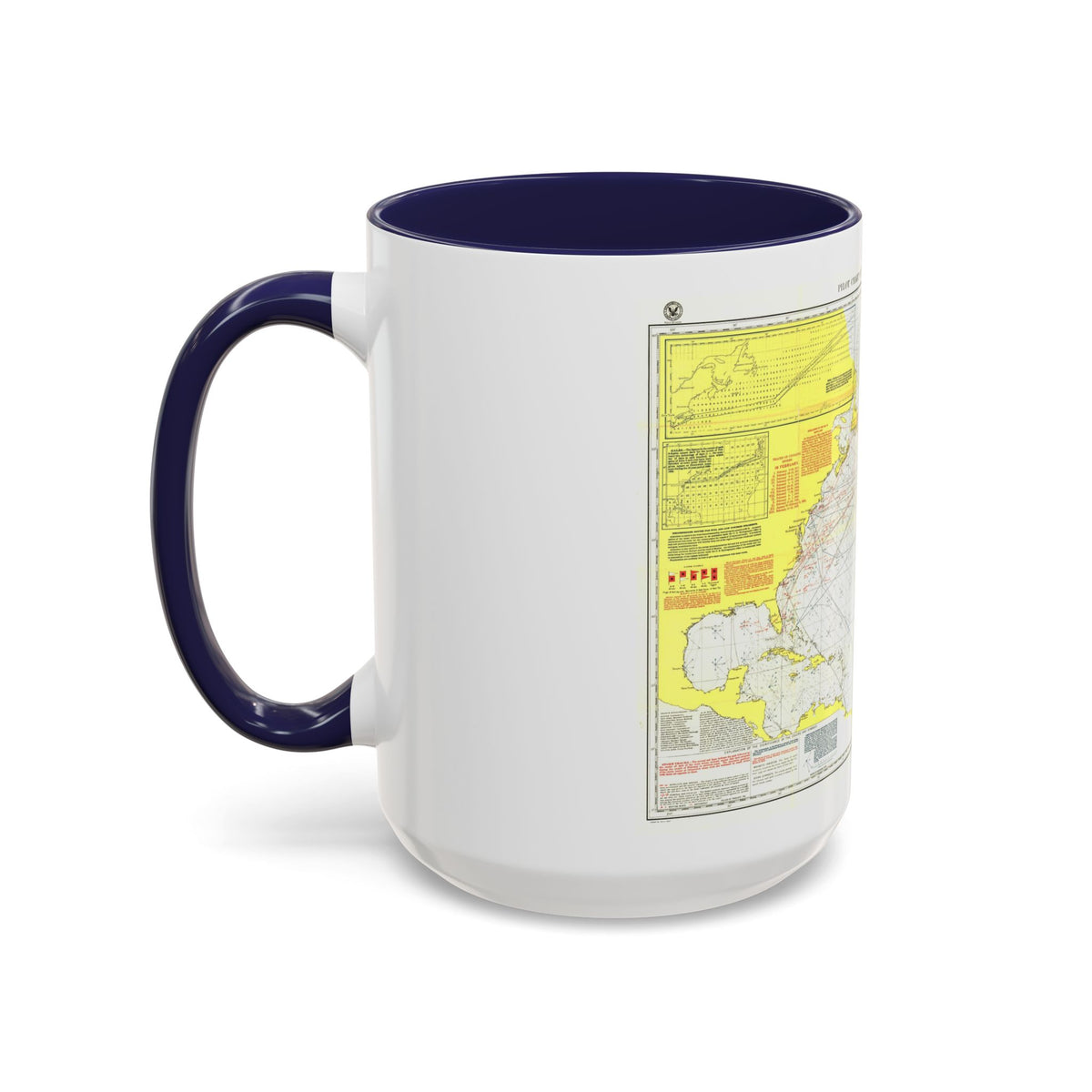 Atlantic Ocean - North (1903) (Map) Accent Coffee Mug