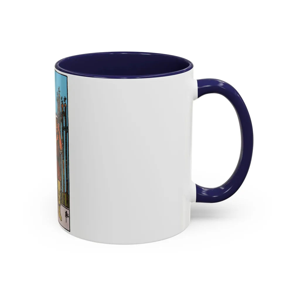 The 9 of Wands (Tarot Card) Accent Coffee Mug-Go Mug Yourself