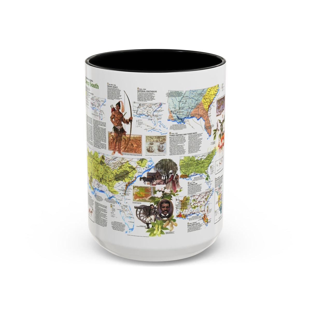 USA - Deep South 2 (1983) (Map) Accent Coffee Mug