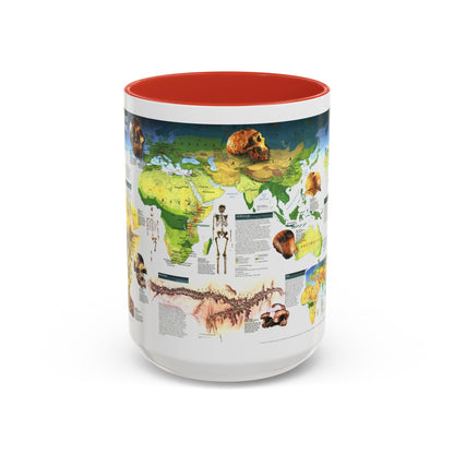 World Map - Dawn of Humans (1997) (Map) Accent Coffee Mug