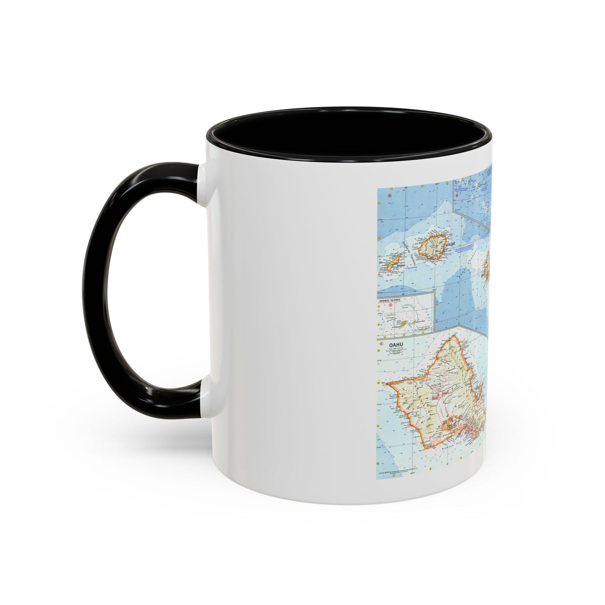 USA - Hawaii (1960) (Map) Accent Coffee Mug