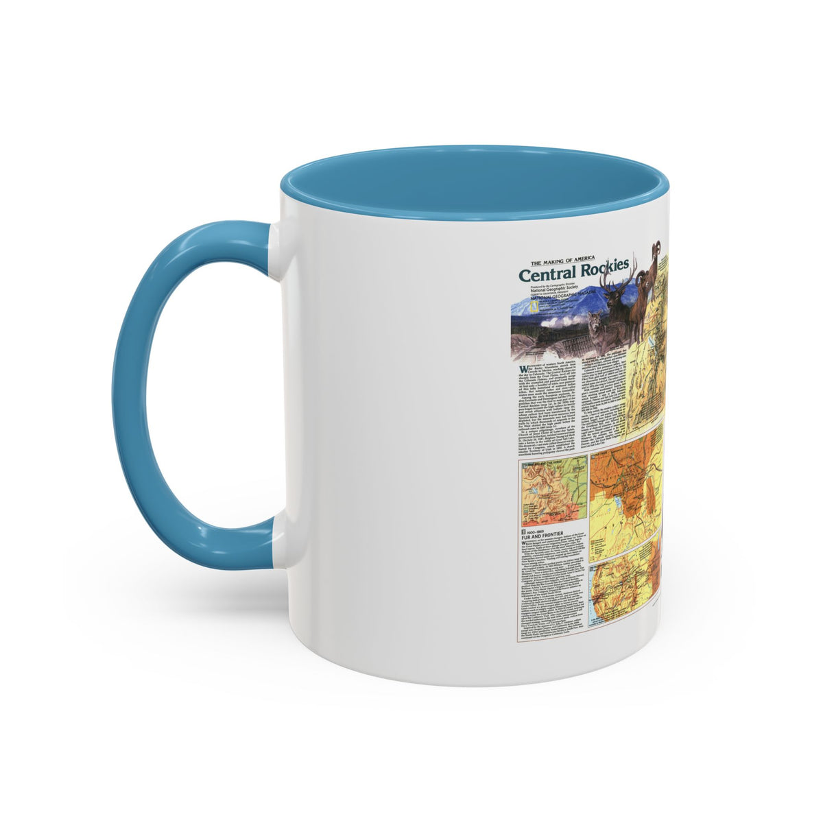USA - Central Rockies 2 (1984) (Map) Accent Coffee Mug