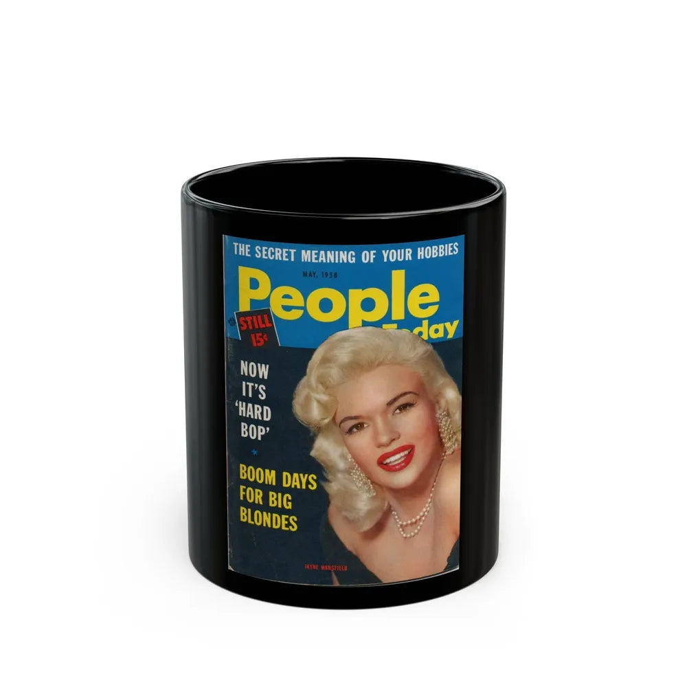 Jayne Mansfield #140 - Mag. Cover (Vintage Female Icon) Black Coffee Mug-11oz-Go Mug Yourself