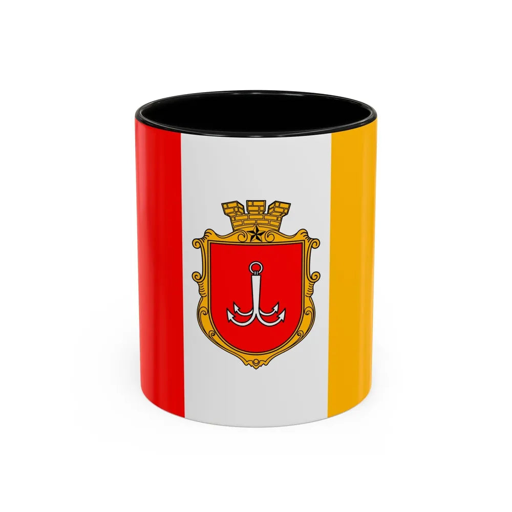 Flag of Odessa Ukraine - Accent Coffee Mug-11oz-Black-Go Mug Yourself