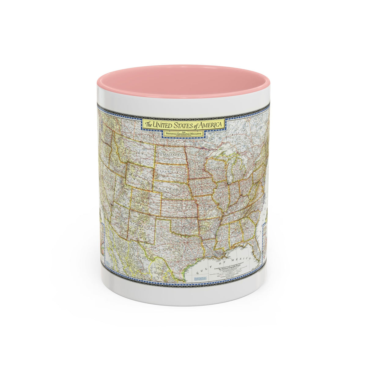 USA - The United States (1951) (Map) Accent Coffee Mug