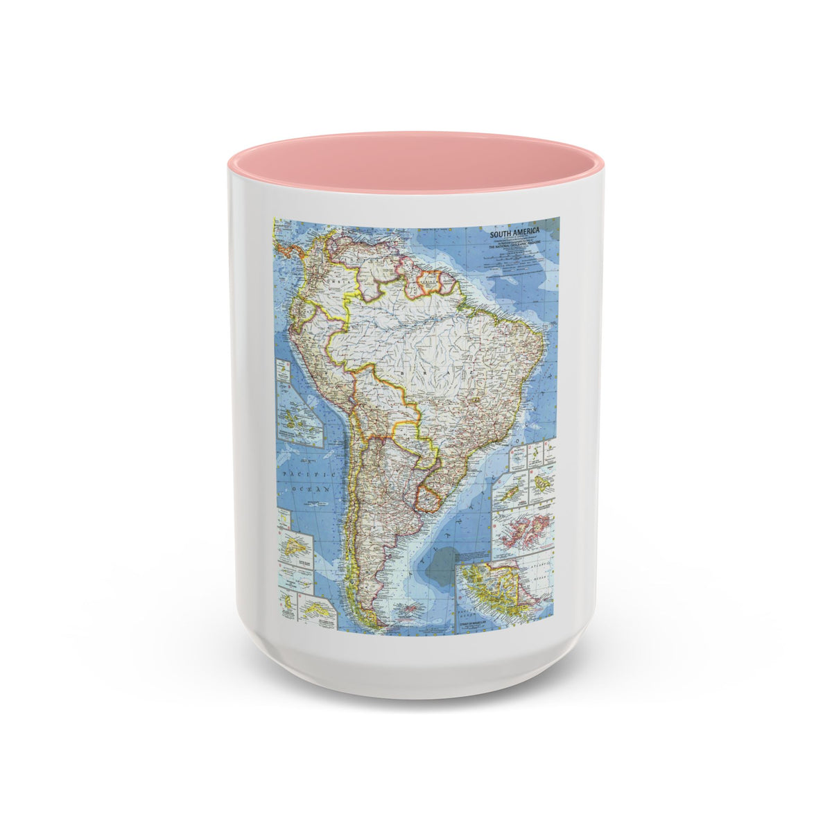 South America (1960) (Map) Accent Coffee Mug