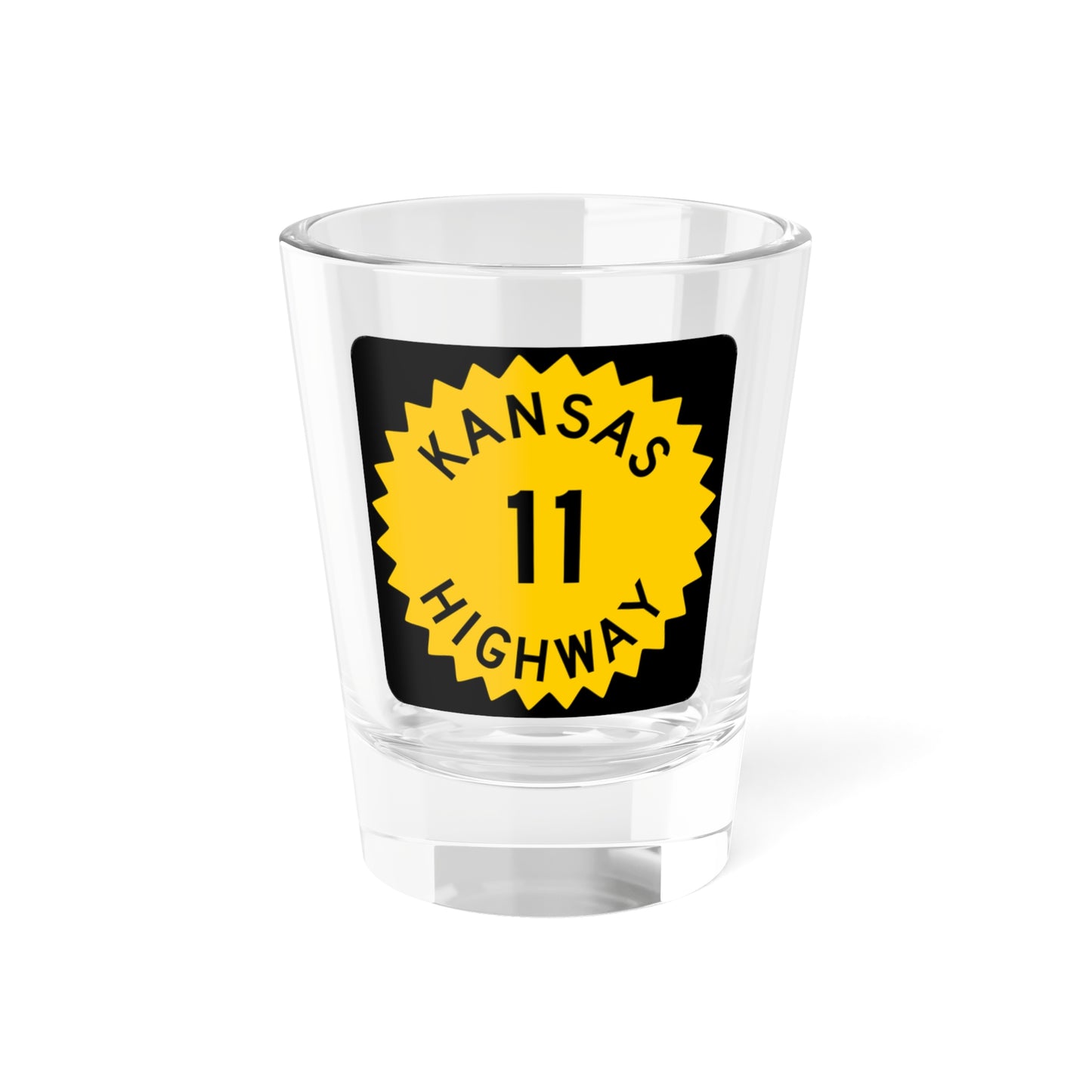 K-11 1948 (Kansas) (Road Sign) Shot Glass 1.5oz