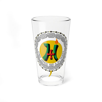 Escudo de Gonzalo López Marañón (Spain) (Coat of Arms) Pint Glass 16oz