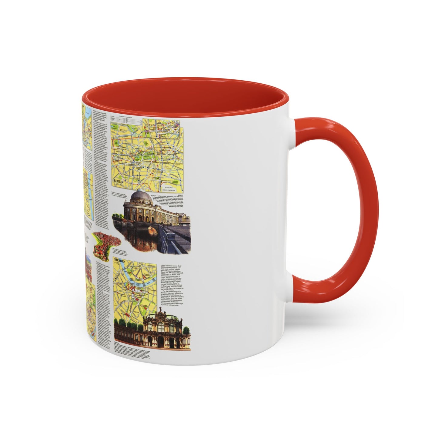 Germany - A Traveller's Map (1991) (Map) Accent Coffee Mug