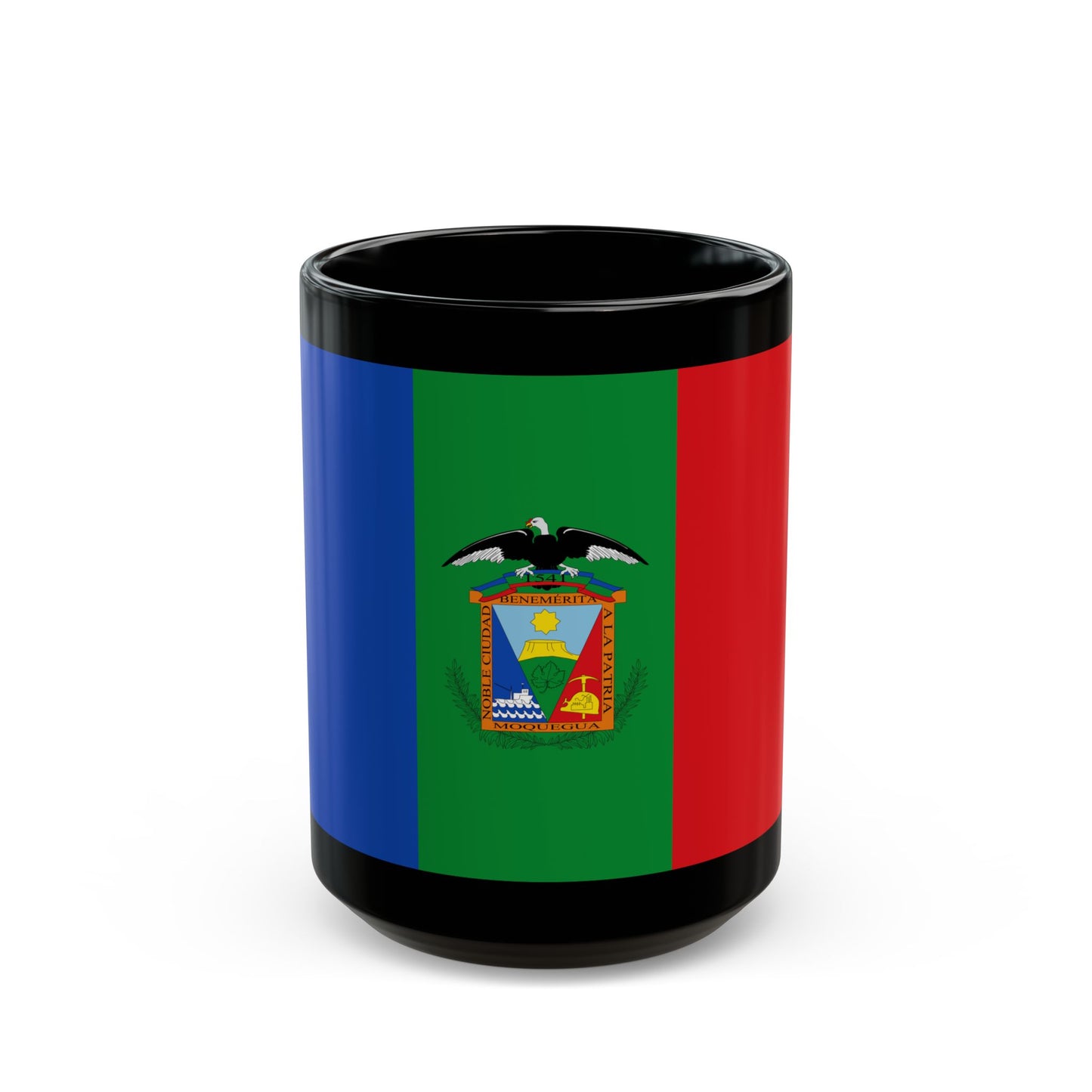 Flag of Moquegua capital of the Moquegua Region Peru - Black Coffee Mug-15oz-Go Mug Yourself