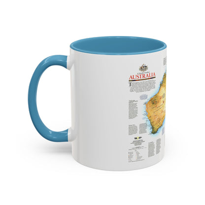 Australia - A Traveller's Look (1988) (Map) Accent Coffee Mug