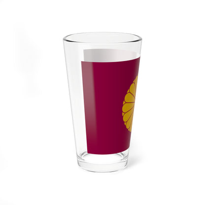 Flag of the Japanese Emperor Emeritus (Japan) (Coat of Arms) Pint Glass 16oz