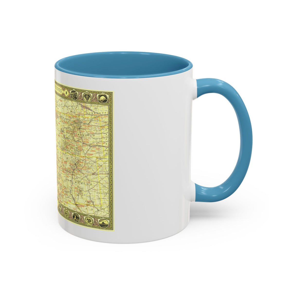USA - Southwestern (1940) (Map) Accent Coffee Mug