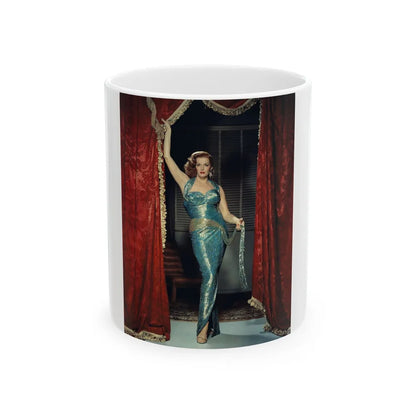 Jane Russell #135 (Vintage Female Icon) White Coffee Mug-11oz-Go Mug Yourself