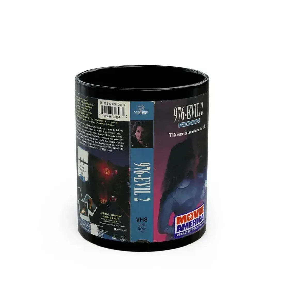 976 EVIL 2 (VHS COVER) - Black Coffee Mug 11oz - Go Mug Yourself