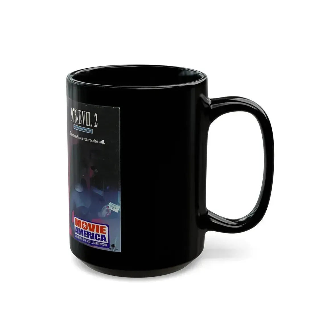 976 EVIL 2 (VHS COVER) - Black Coffee Mug - Go Mug Yourself