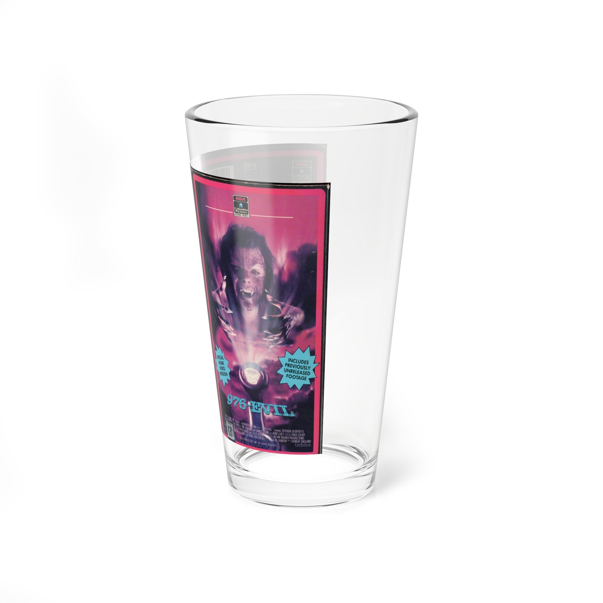 976 EVIL (VHS COVER) Pint Glass 16oz-Go Mug Yourself