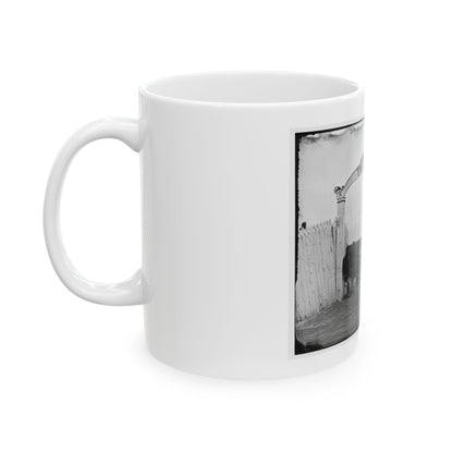 District Of Columbia. Men And Gun Of 3d Massachusetts Heavy Artillery At Ornamental Gate Of Fort Totten (U.S. Civil War) White Coffee Mug