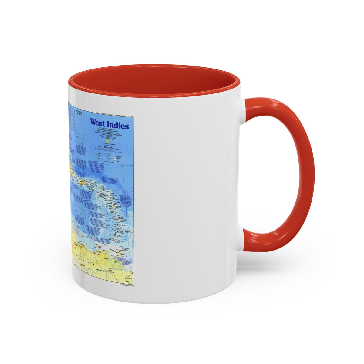 West Indies 1 (1987) (Map) Accent Coffee Mug