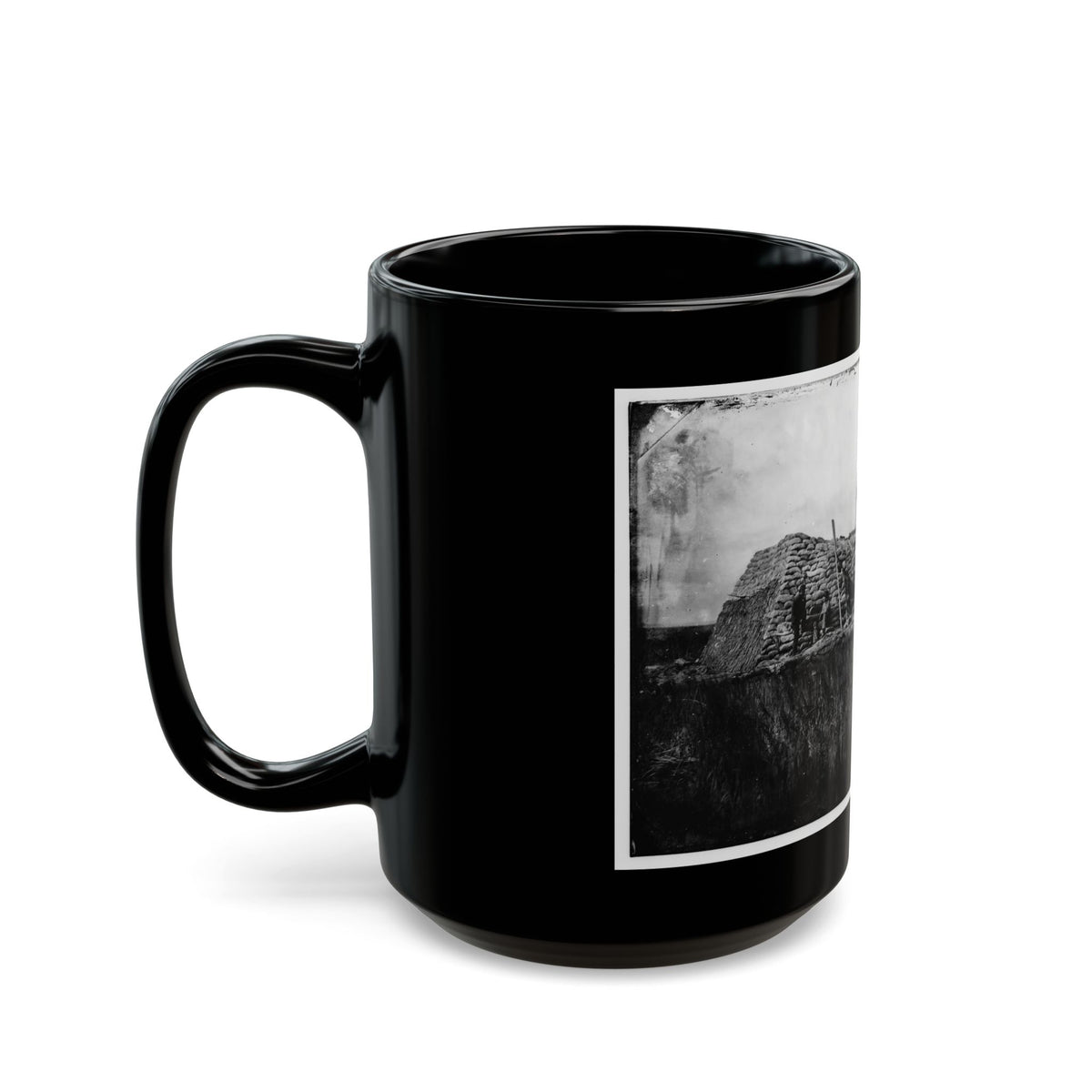 Morris Island (Vicinity), South Carolina. The  Marsh Battery  Or  Swamp Angel  After The Explosion, August 22, 1863 (U.S. Civil War) Black Coffee Mug