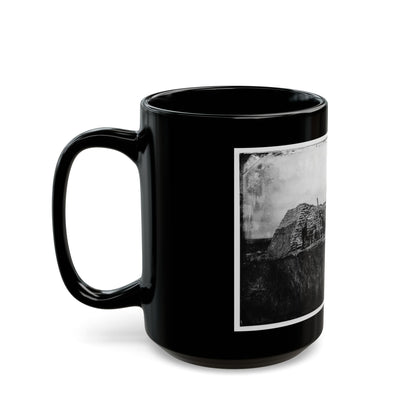 Morris Island (Vicinity), South Carolina. The  Marsh Battery  Or  Swamp Angel  After The Explosion, August 22, 1863 (U.S. Civil War) Black Coffee Mug