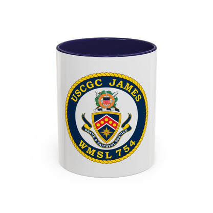 USCGC James WMSL 754 (U.S. Coast Guard) Accent Coffee Mug