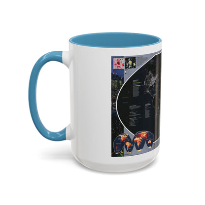 World Map - Population and Resources (1998) (Map) Accent Coffee Mug