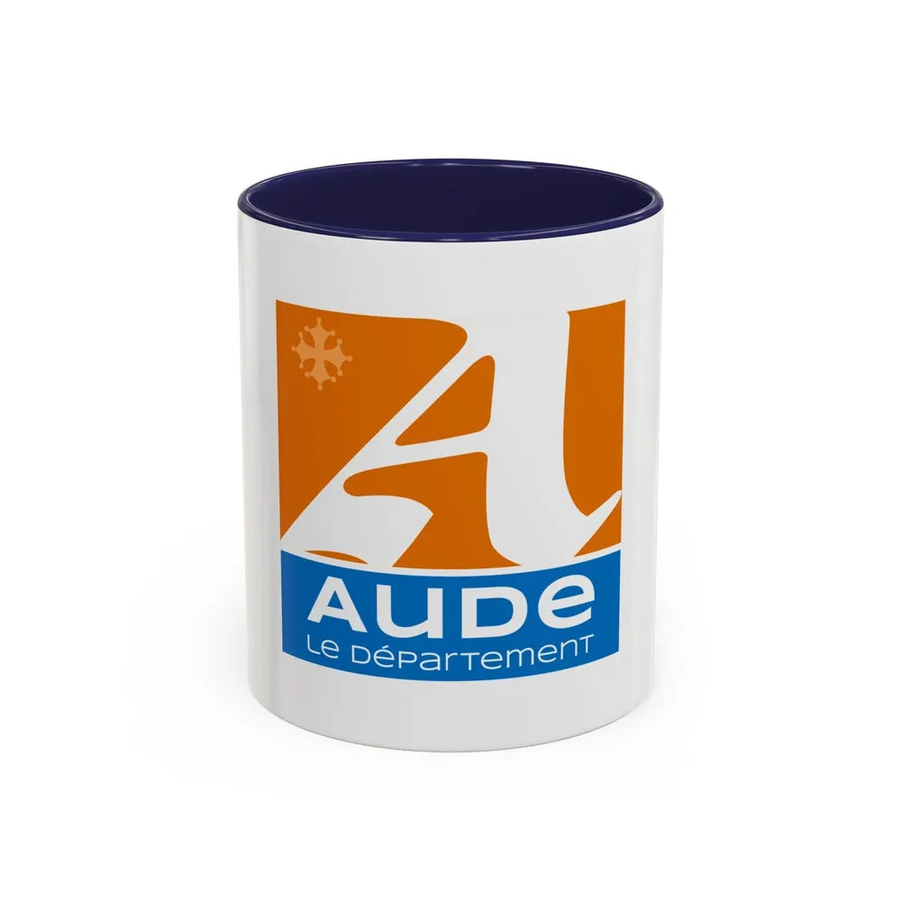 Flag of Aude France - Accent Coffee Mug-11oz-Navy-Go Mug Yourself