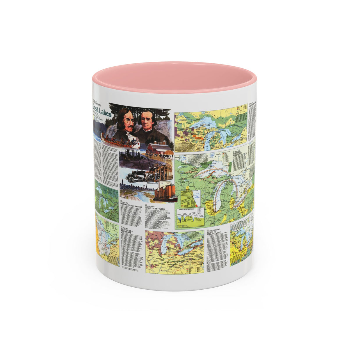 Canada - The Great Lakes 2 (1987) (Map) Accent Coffee Mug