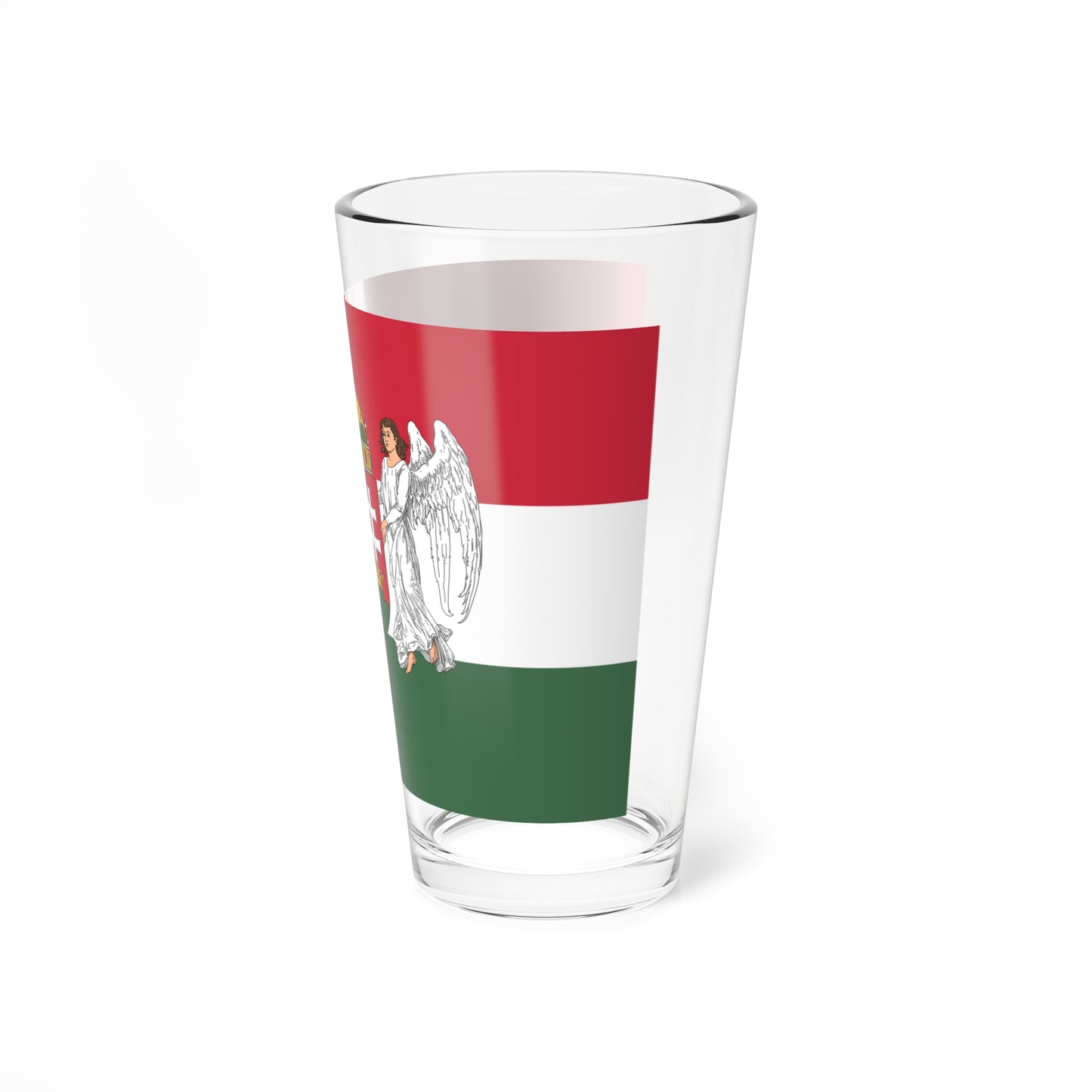 Flag of Hungary 1896-1915 angels 3-2 aspect ratio (Austria) Pint Glass 16oz