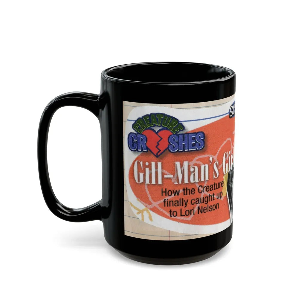 Lori Nelson #53 - Printed & Scanned (Vintage Female Icon) Black Coffee Mug-Go Mug Yourself