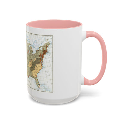 USA - The United States (1892) (Map) Accent Coffee Mug