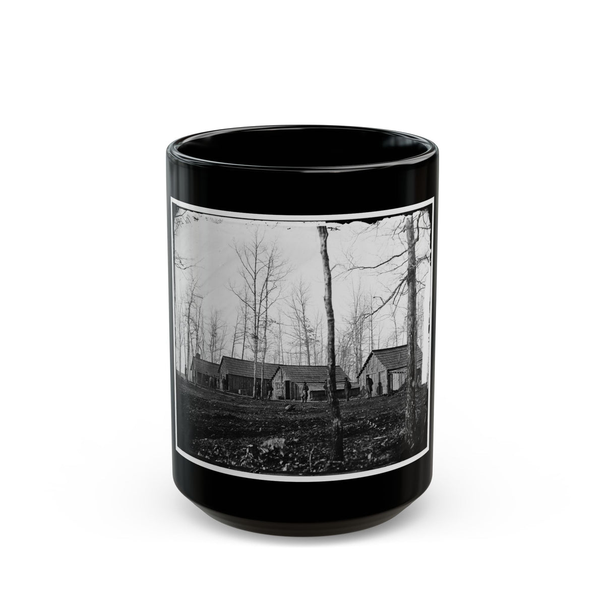 Rappahannock Station, Va. Quarters Of Field And Staff Officers, 50th New York Engineers (U.S. Civil War) Black Coffee Mug