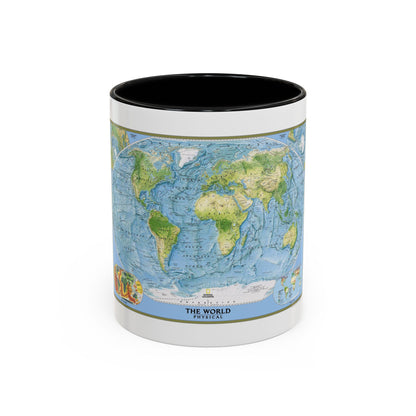 World Map - Physical (2005) (Map) Accent Coffee Mug